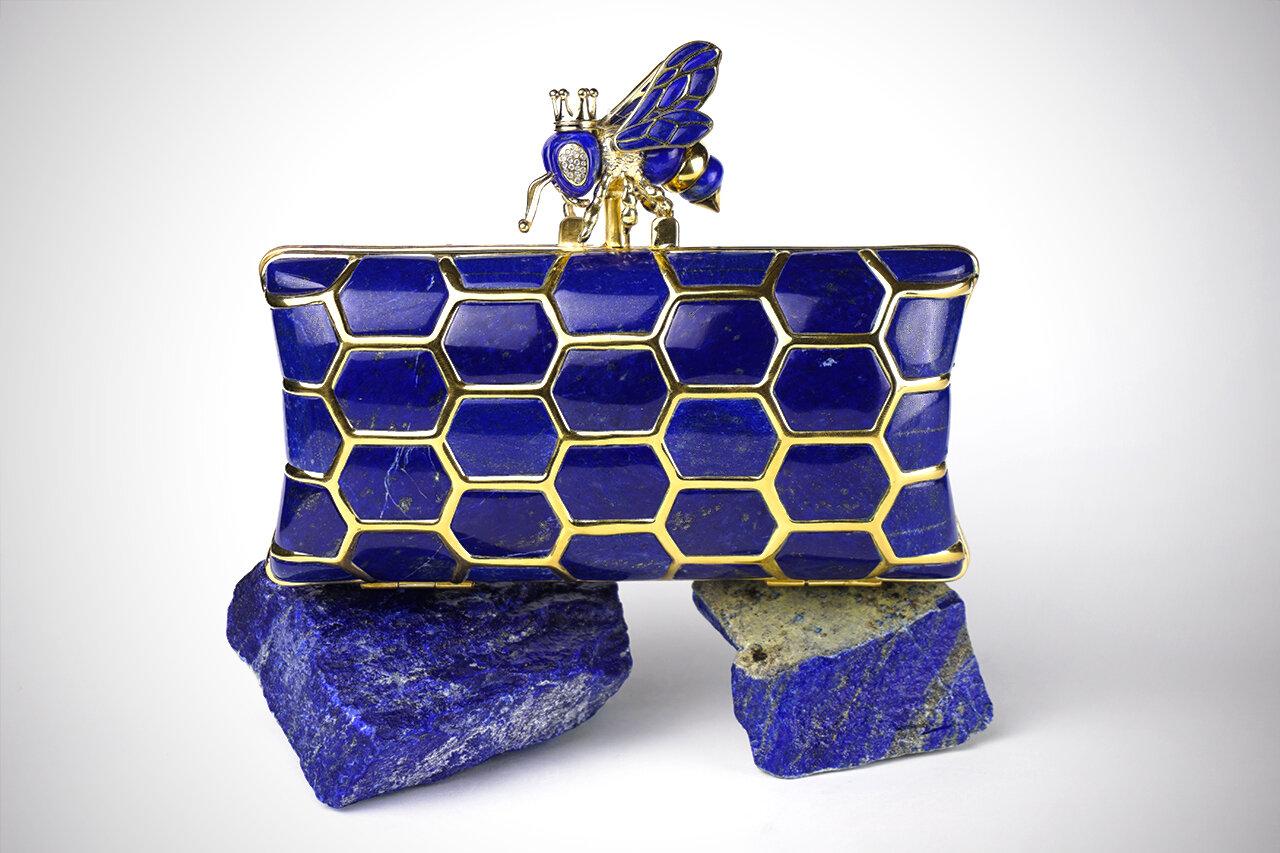 Lapis アクパネ L'aquart Queen Bee Lapis Lazuli Clutch — The Lifestyle | Curated